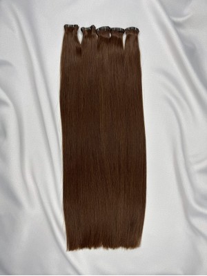 Виетнамска коса Genius Weft 60см - Тъмно кестенява 1A