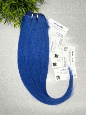 55 cm Remy Human Hair Weft - Blue