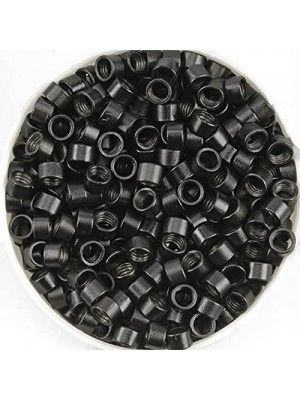 Micro inele negre fără silicon pentru extensii de păr Micro inele negre fără silicon pentru extensii de păr
