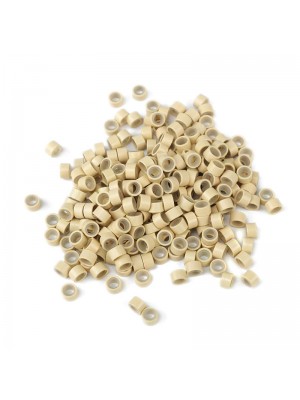 Micro inele albe cu silicon pentru extensii de păr