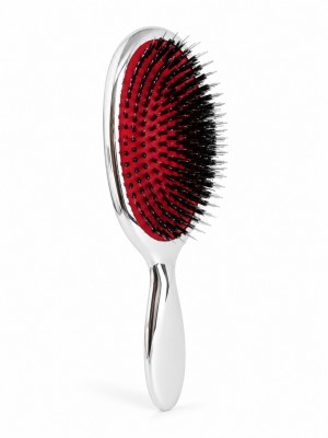 Hair brush with mixed bristles – silver Hair brush with mixed bristles – silver