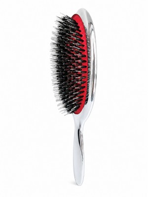 Hair brush with mixed bristles – silver Hair brush with mixed bristles – silver